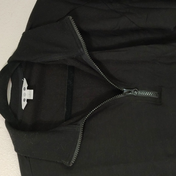 Three Dots Black Zip Collard Sweater Size S - Picture 2 of 5